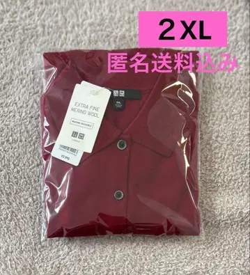 [ 새상품 미사용 ] 빨간색이 귀여운 유니클로 메리노 폴로 스웨터 2XL