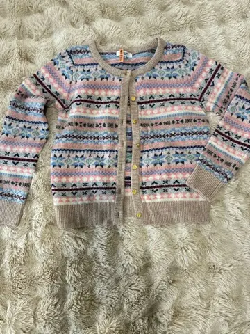 NATURAL BEAUTY BASIC 노르딕 무늬 니트 가디건