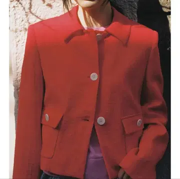 ZARA 숄더 패드 자켓 빨간색