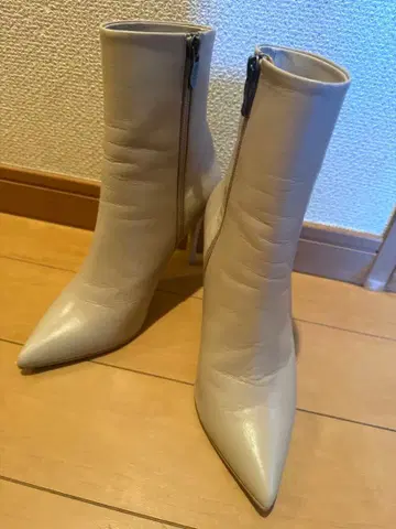 DIANA 가죽 숏부츠 높은 힐 스틸레토 24cm