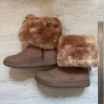 새상품 BENETTON 베네통 무스탕 스웨이드 부츠 36 23cm