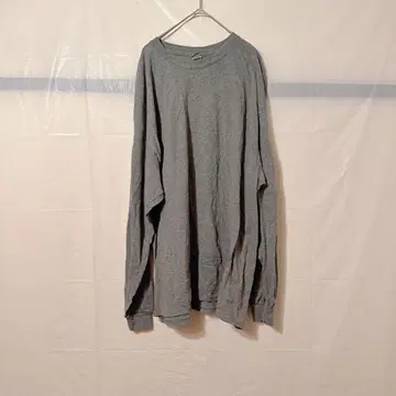 새상품급 GILDAN 헤비 코튼 긴팔 티셔츠 [ 2XL ] 그레이 무지