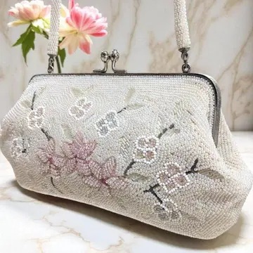 빈티지풍 비즈 자수 플라워 백 / 파티 포멀