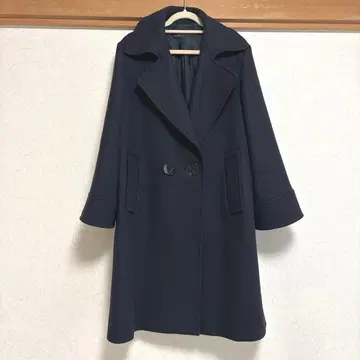 ZARA WOMAN 네이비 롱 코트 US S