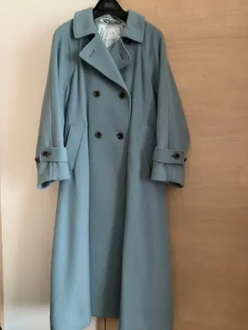 COHINA 백플레어 울 코트 레귤러 기장