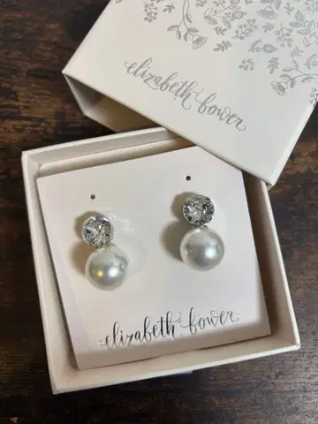 Elizabeth Bower Duet Stud 펄 귀걸이