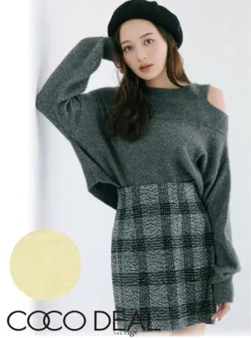 라쿤 오프숄더 니트 코코딜 COCODEAL 그레이