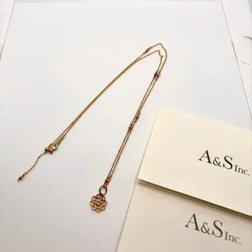 agete K10 PG 꽃 모티브 목걸이 & 참