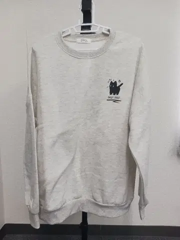 고양이 맨투맨 트레이닝복 화이트 그레이