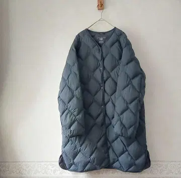 새상품급 유니클로 울트라 라이트 다운 릴랙스 코트 L 다크 그레이