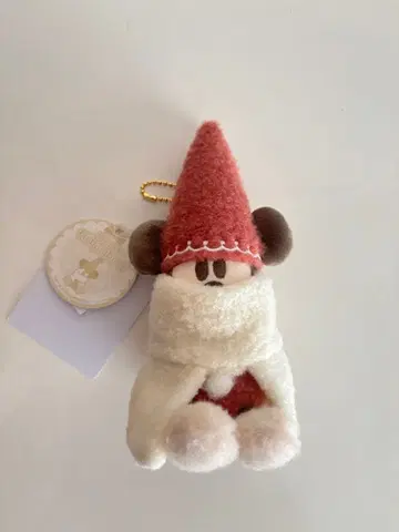 새상품 도쿄 디즈니 리조트 크리스마스 릴린린 인형 배지 빨간색