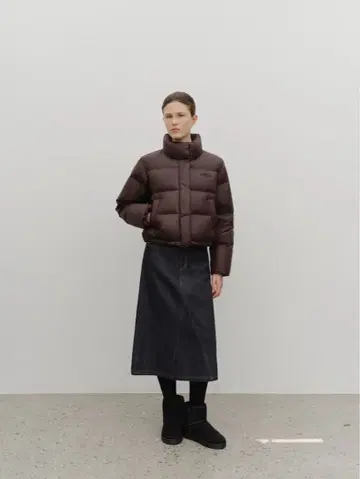 W 베이직 크롭 다운 재킷