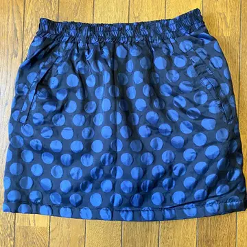 네이비 도트 무늬 골프 스커트 허리밴딩 BEAMS GOLF BEAMS