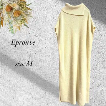Eprouve 슬리브리스 롱 니트 원피스 M 아이보리 2878