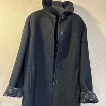 DAKS 다크 그레이 울 리버 피코트 38 사이즈