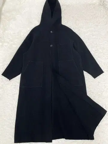 HYKE 멜톤 후드 코트 울 100% 최근 모델