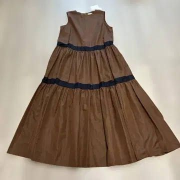 야마다야 FENNEL 슬리브리스 브라운 롱 원피스