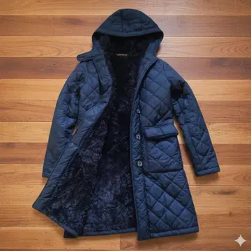 MACKINTOSH 매킨토시 퀼팅 코트 보아 안감 다크 네이비 34