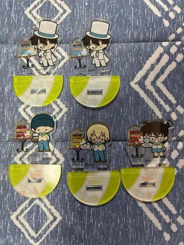 [미사용에 가까움] 명탐정 코난 아크릴 스탠드 6개 세트 콜라보 카페