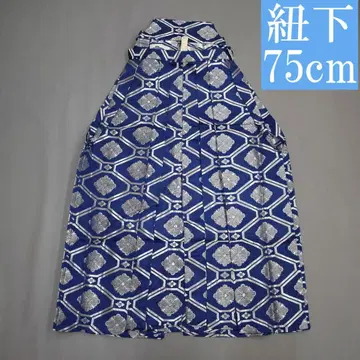 M07-19 무용 무대용 하카마 마요레형 금란 네이비 실버 검 하나비시