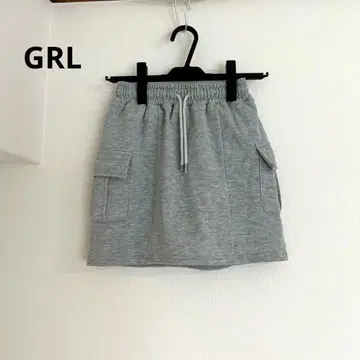 [그레일] 미니 스커트 큐롯 그레이 카고 헤이세이 갸루 y2k 무지