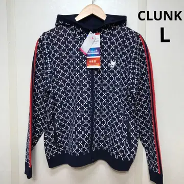 [ 새상품 ] 클랭크 CLUNK 골프웨어 자카드 니트 후드티 L