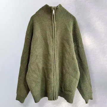 나노 유니버스 울 혼방 니트탑 풀 집업 하이넥 F [ c26