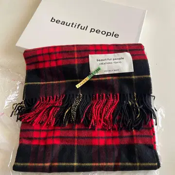 뷰티풀 피플 체크 무늬 머플러 캐시미어 100%