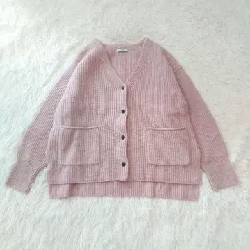 [ 새상품급 ] HEAVENLY 헤븐리 니트 가디건 핑크 프리