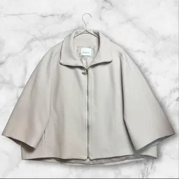 최근 ANAYI 아나이 램스울 케이프 코트 하프 스탠드 카라