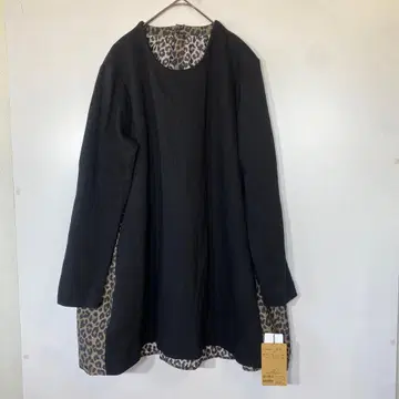 새상품 비어즐리 BEARDSLEY 레오파드 무늬 티어드 튜닉 프리 사이즈