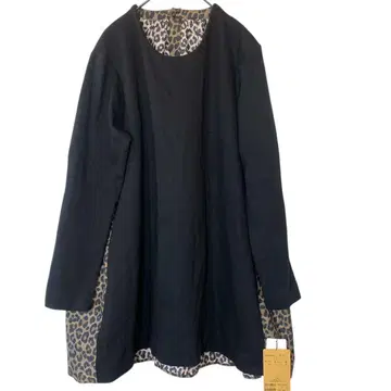 새상품 비어즐리 BEARDSLEY 레오파드 무늬 티어드 튜닉 프리 사이즈