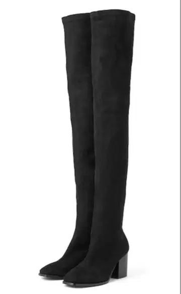 GRL 와이드 힐 니하이 부츠