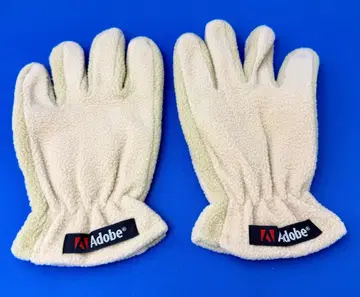 Adobe 장갑 어도비 플리스 장갑 미사용 베이지색