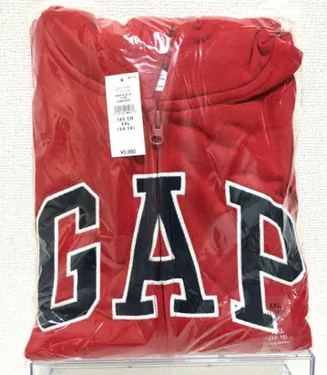 GAP 로고 집업 후드티 빨간색 160cm xxl