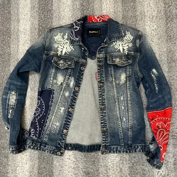 SANCHVIL2 반다나 디자인 데님 자켓