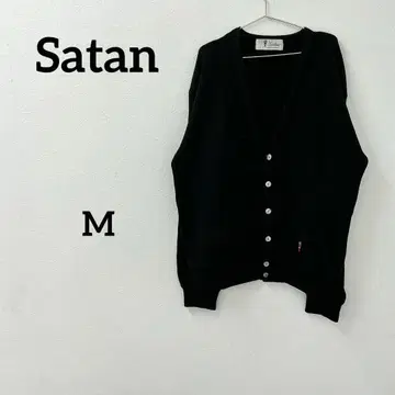 Satan 니트 가디건 블랙