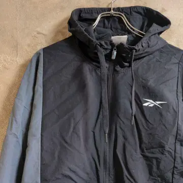 리복 후디 마운틴 후드티 블랙 풀 집업