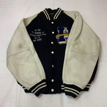 A/W HARVARD UNIVERSITY 칼리지 바시티 자켓 가죽 L