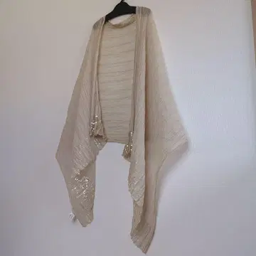 [ 새상품급 ] 23구 베이지 비즈 장식 숄