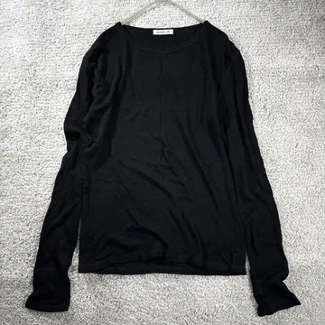 에브리데이아이라이크 티셔츠 캐시미어 혼방 신축 성숙 캐주얼 심플 블랙