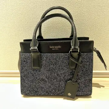 케이트 스페이드 블랙 글리터 핸드백