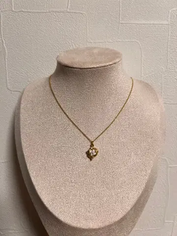 펄 진주 골드 플라워 펜던트 목걸이