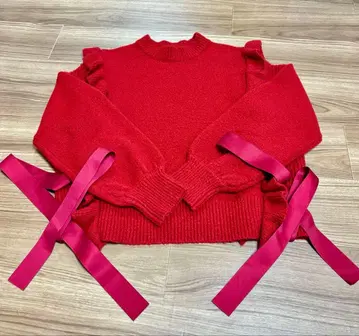 merry jenny 리본 리본 니트 긴팔