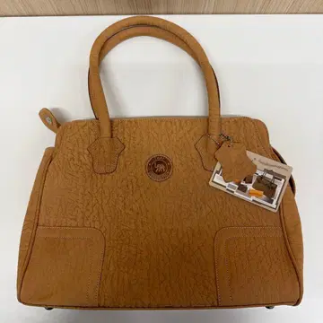 브라운 합성 피혁 토트백