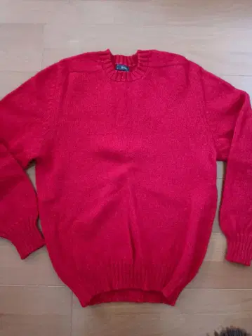 SHIPS 빨간색 긴팔 니트 스웨터 퍼프 슬리브 M 사이즈