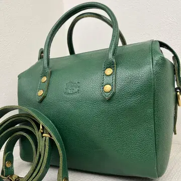 컨디션 최상 일비종떼 미니 보스턴 백 숄더백 2way 그린