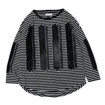 새상품 FACETASM MESH PANEL SWEAT 보더 티셔츠