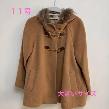 새상품급 여성용(베이지 코트) 더플 코트 퍼 포함 11호