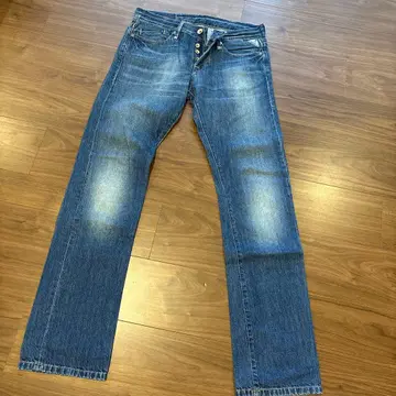 REPLAY 다크 블루 스트레이트 데님